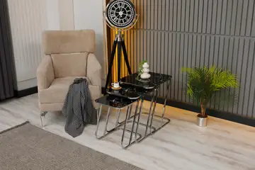 Zeus, Krom, Üçlü Sehpa, Zigonzi Home 