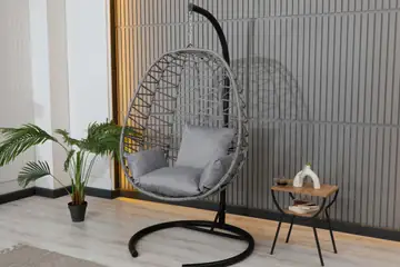 Zigonzi Home, Tek Kişilik Salıncak, Makrome, Gri 
